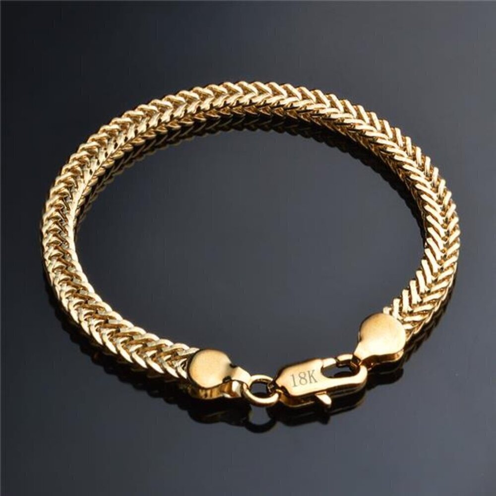 Chain Bracelet Men's European & American Hip Hop Style Stainless Steel 1pc